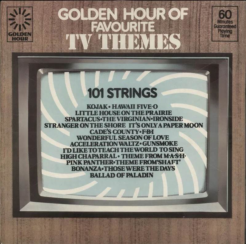 101 Strings Golden Hour Of Favourite TV Themes UK Vinyl LP