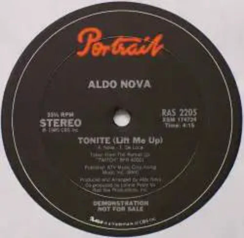 12" Single: Aldo Nova - Tonite (Lift Me Up)