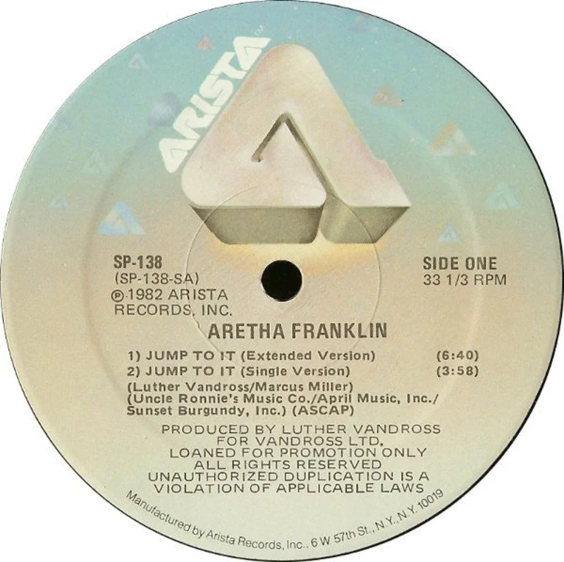 12" Single: Aretha Franklin - Jump To It / Just My Daydream