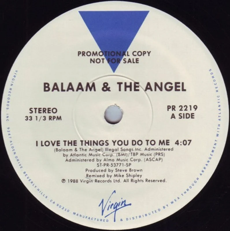 12" Single: Balaam And The Angel - I Love The Things You Do To Me