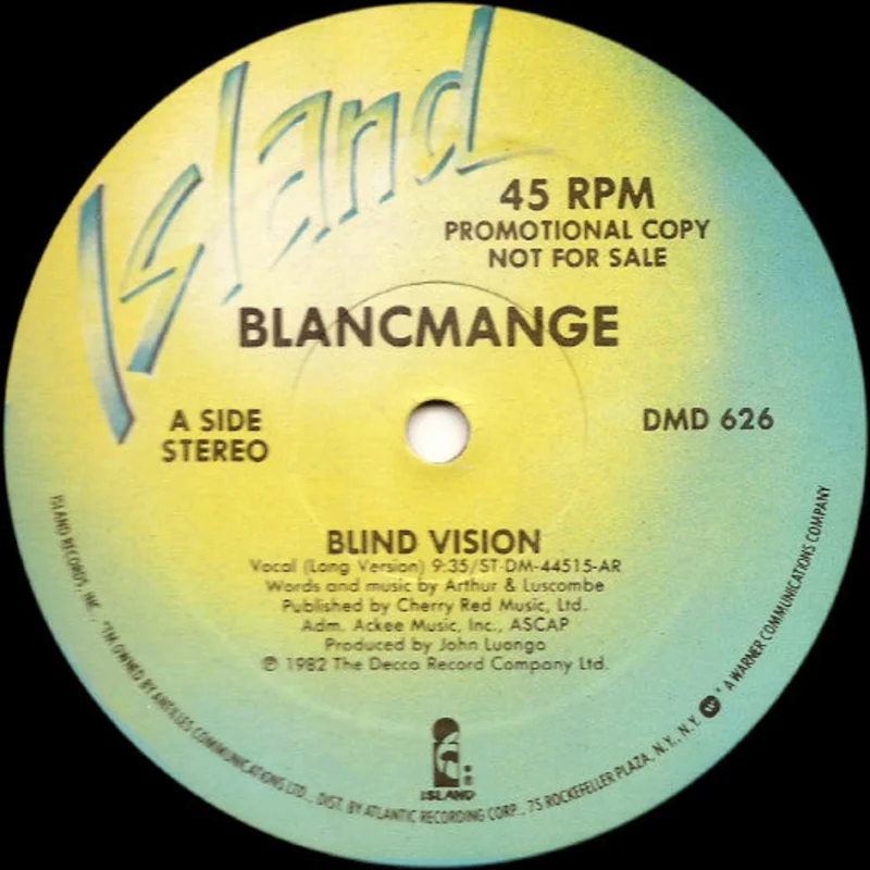 12" Single: Blancmange - Blind Vision