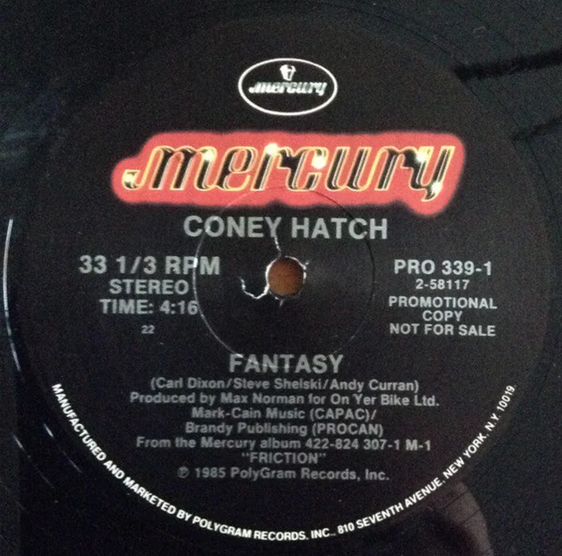 12" Single: Coney Hatch - Fantasy