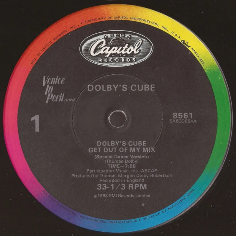 12" Single: Dolby's Cube - Get Out Of My Mix (Special Dance Version)