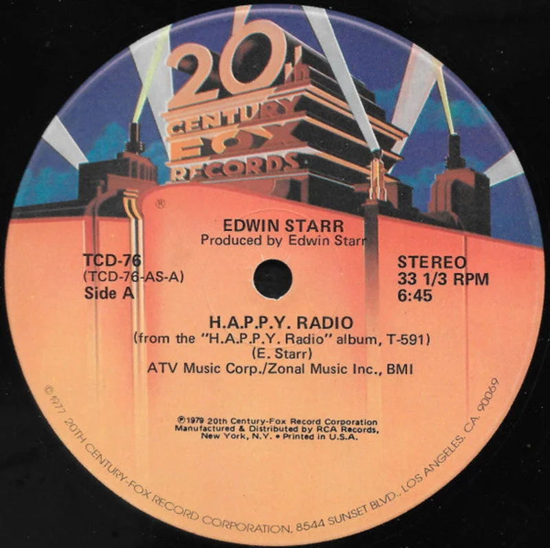 12" Single: Edwin Starr - H.A.P.P.Y. Radio