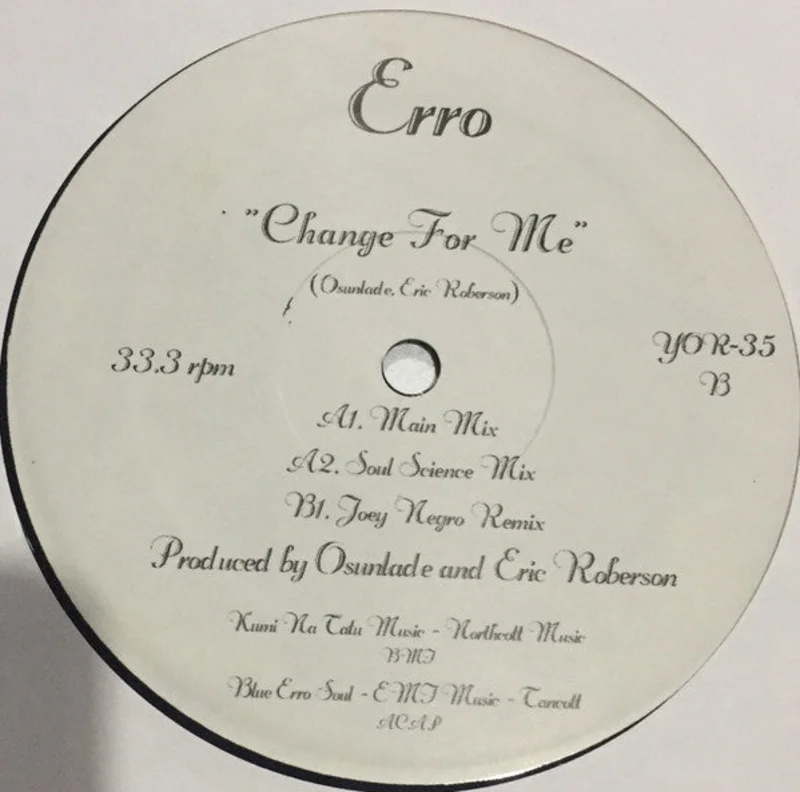 12" Single: Erro - Change For Me