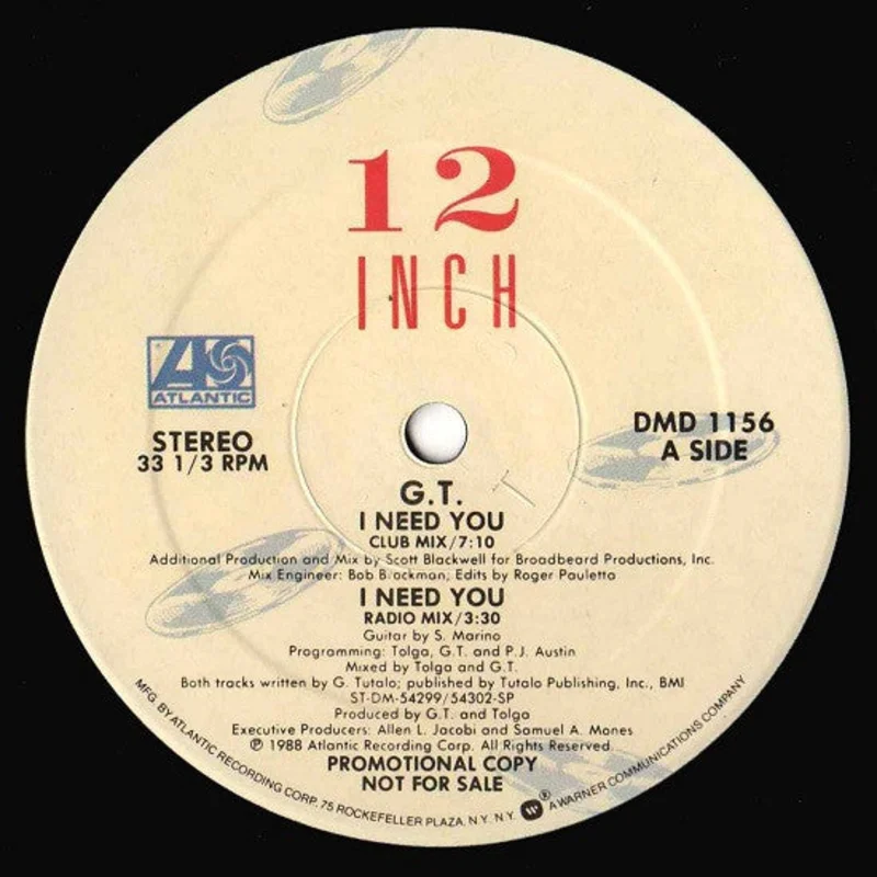 12" Single: G.T. - I Need You