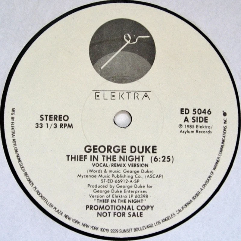 12" Single: George Duke - Thief In The Night