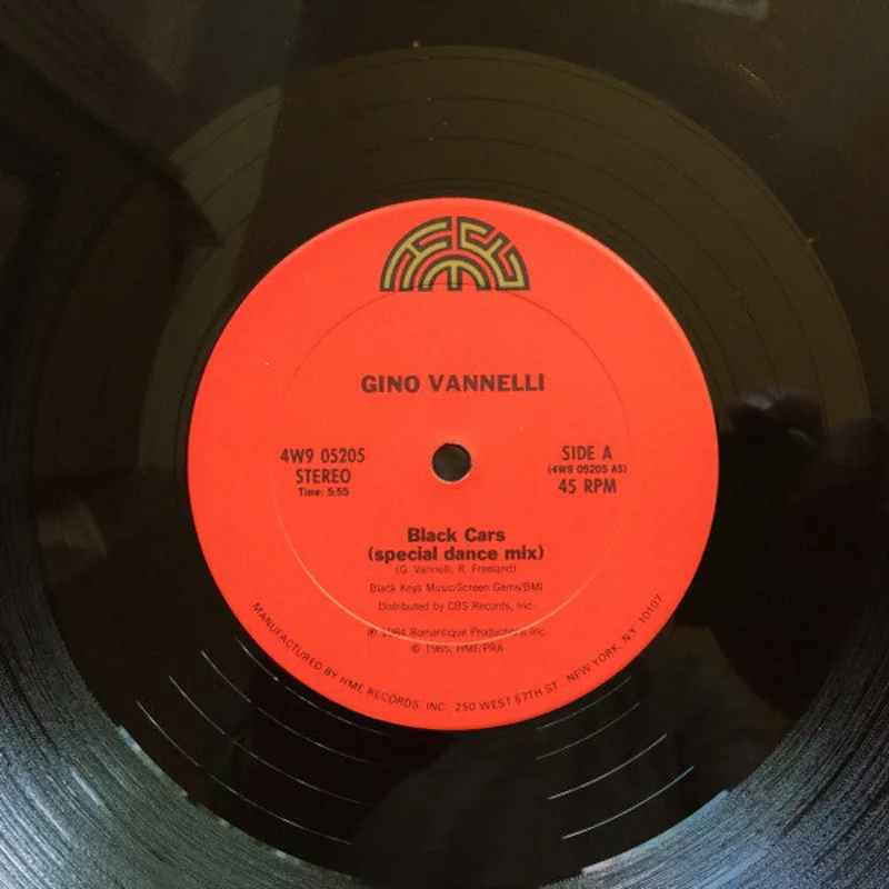 12" Single: Gino Vannelli - Black Cars (Dance Mix)