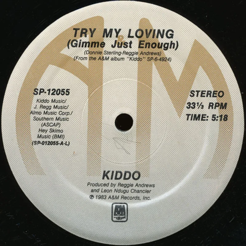 12" Single: Kiddo - Try My Loving (Gimme Just Enough)