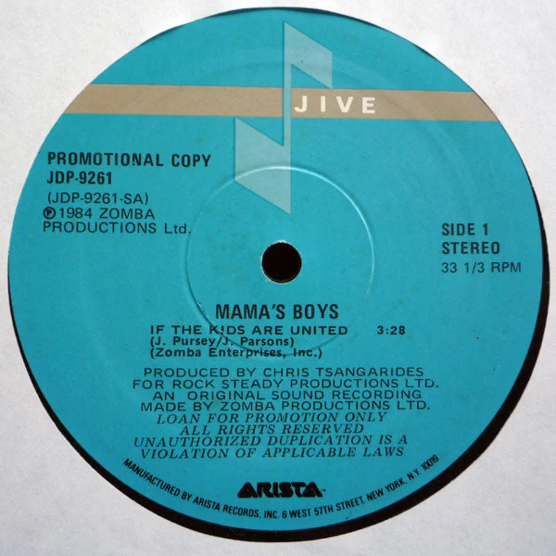 12" Single: Mama's Boys - If The Kids Are United