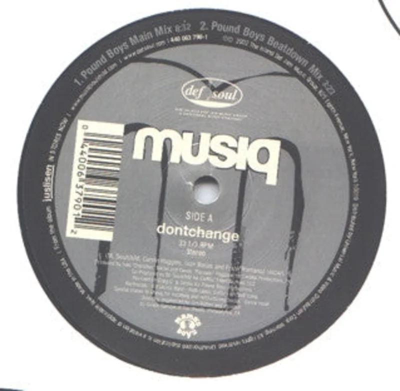 12" Single: Musiq Soulchild - Dontchange (The Pound Boys Dance Remixes)