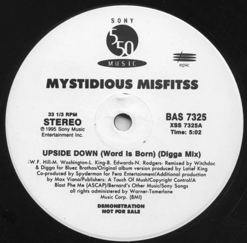 12" Single: Mystidious Misfitss - Upside Down (Digga Mix)