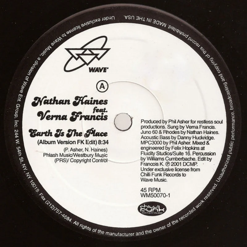 12" Single: Nathan Haines, Verna Francis - Earth Is The Place