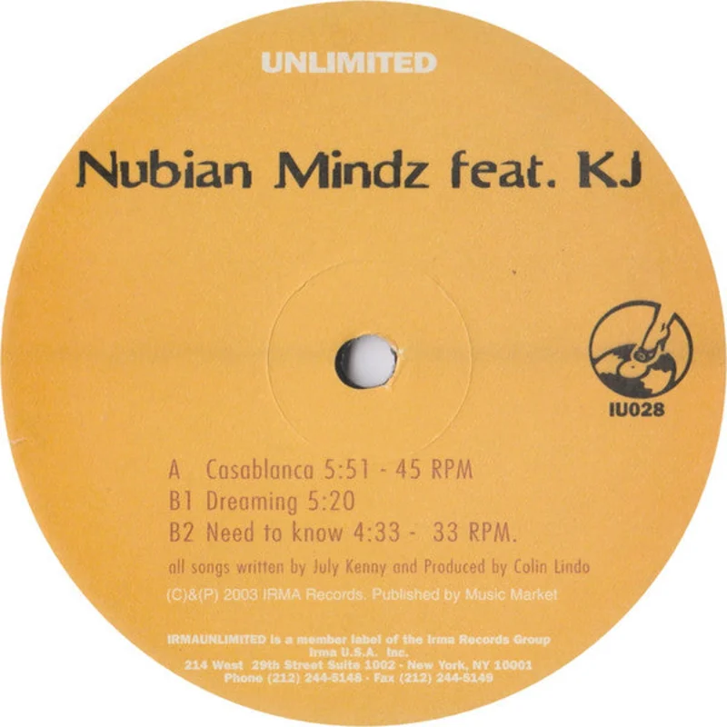 12" Single: Nubian Mindz, KJ - Casablanca