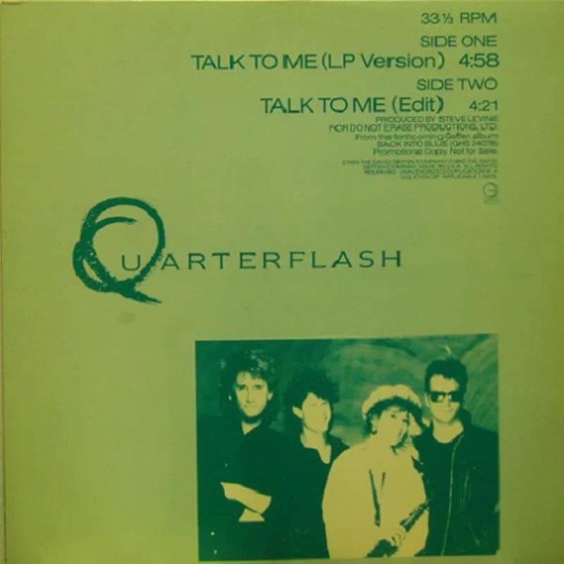 12" Single: Quarterflash - Talk To Me