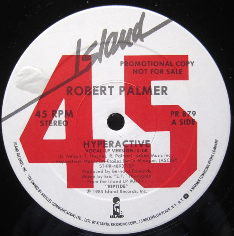 12" Single: Robert Palmer - Hyperactive