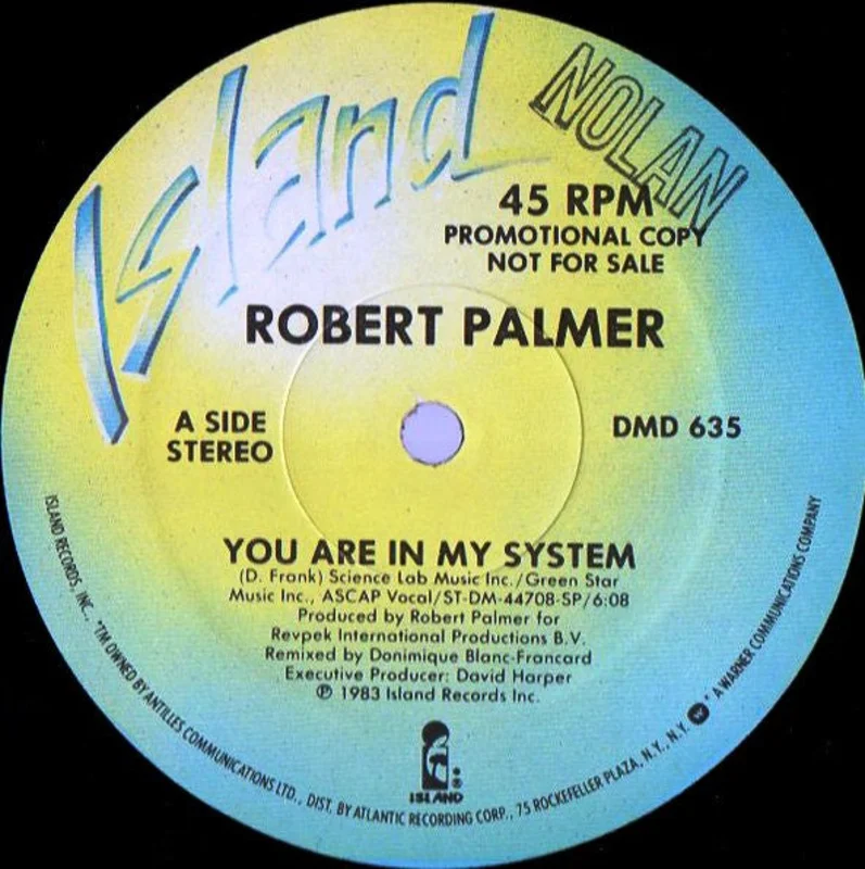 12" Single: Robert Palmer - You Are In My System