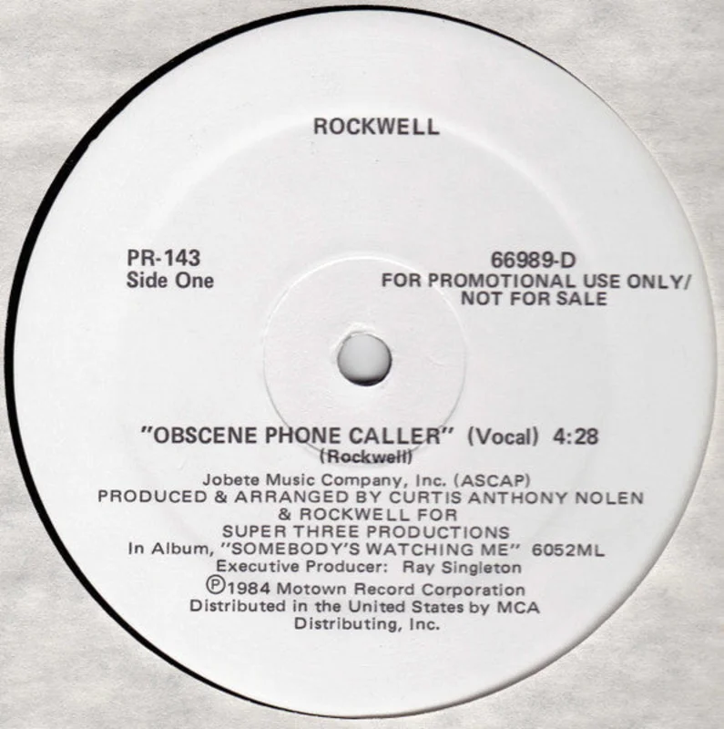 12" Single: Rockwell - Obscene Phone Caller