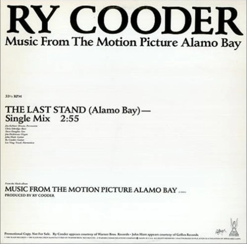 12" Single: Ry Cooder - The Last Stand