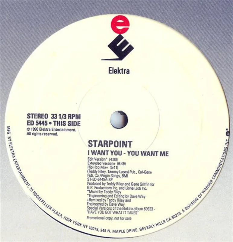12" Single: Starpoint - I Want You - You Want Me
