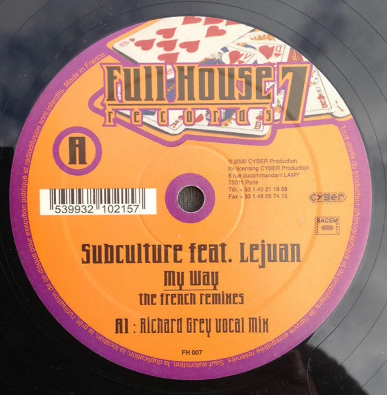 12" Single: Subculture - My Way (The French Mixes)