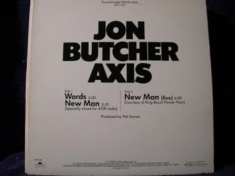 12" Single: The Jon Butcher Axis - Words