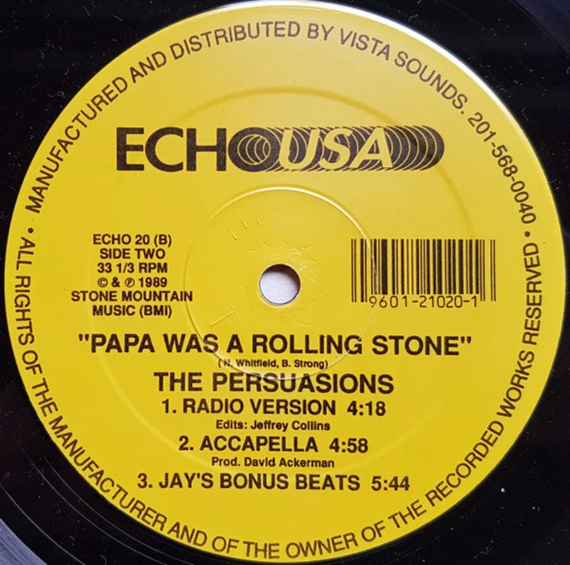 12" Single: The Persuasions - Papa Was A Rolling Stone