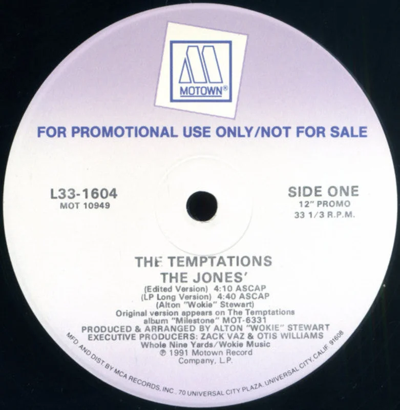 12" Single: The Temptations - The Jones'