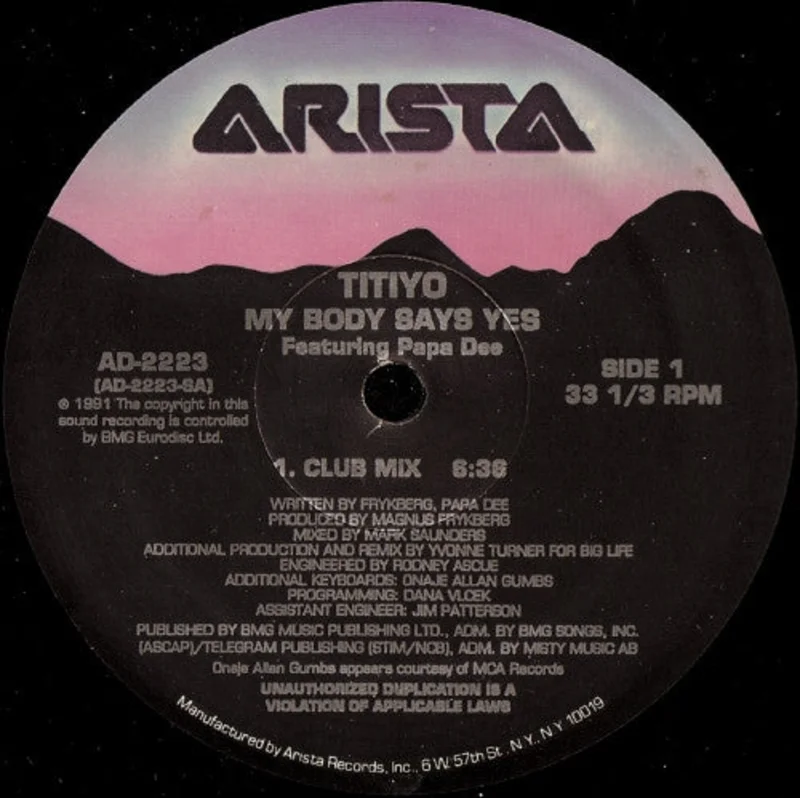 12" Single: Titiyo, Papa Dee - My Body Says Yes