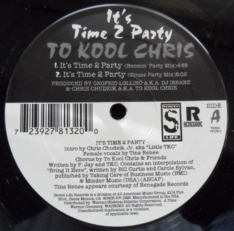 12" Single: To Kool Chris - It's Time 2 Party