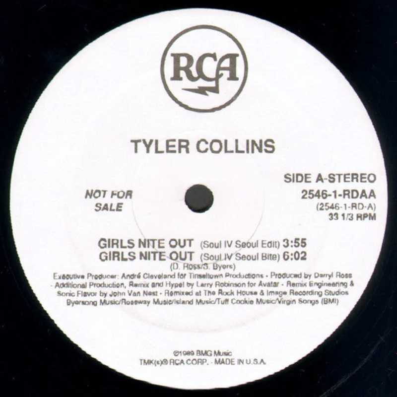 12" Single: Tyler Collins - Girls Nite Out