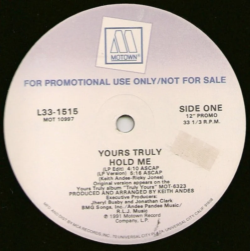 12" Single: Yours Truly - Hold Me