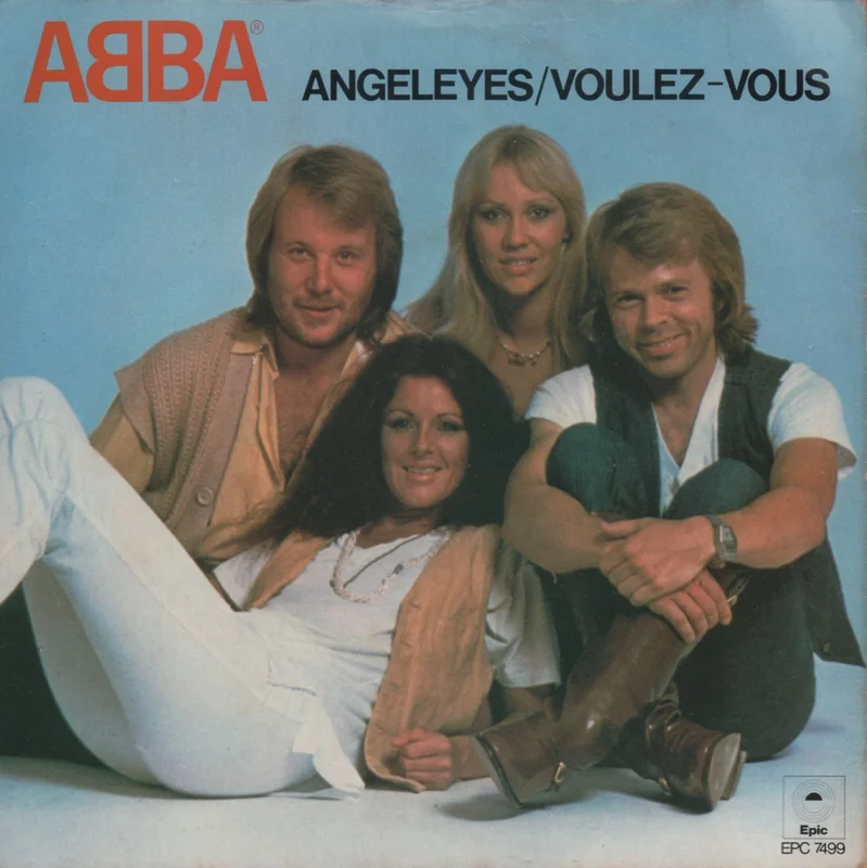 Abba Angeleyes / Voulez-Vous - Dark Sleeve UK 7" vinyl