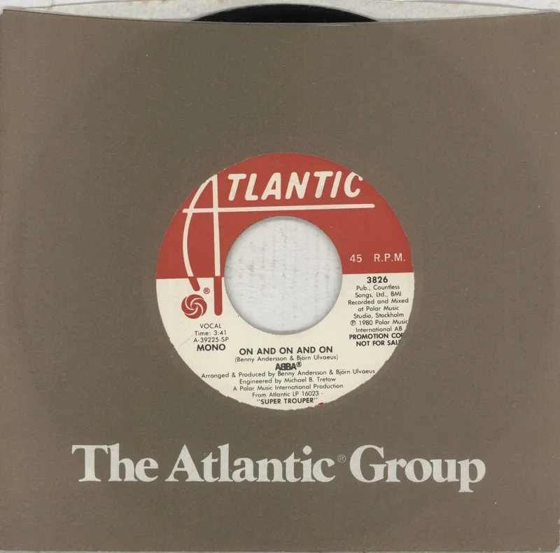 Abba On And On And On US Promo 7" vinyl
