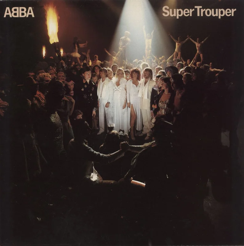 Abba Super Trouper - Gold Stamped Sleeve UK Vinyl LP