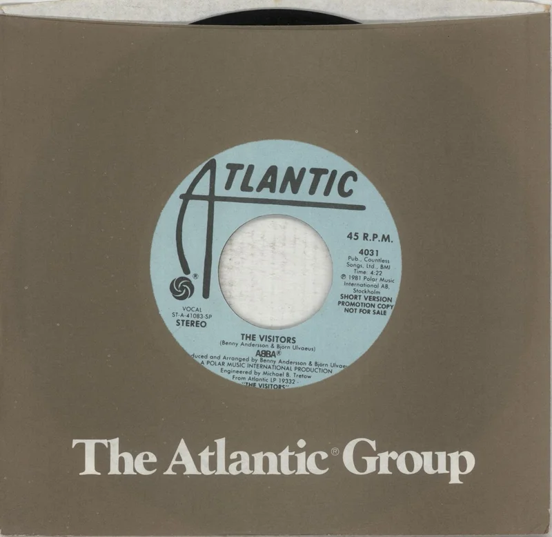 Abba The Visitors US Promo 7" vinyl