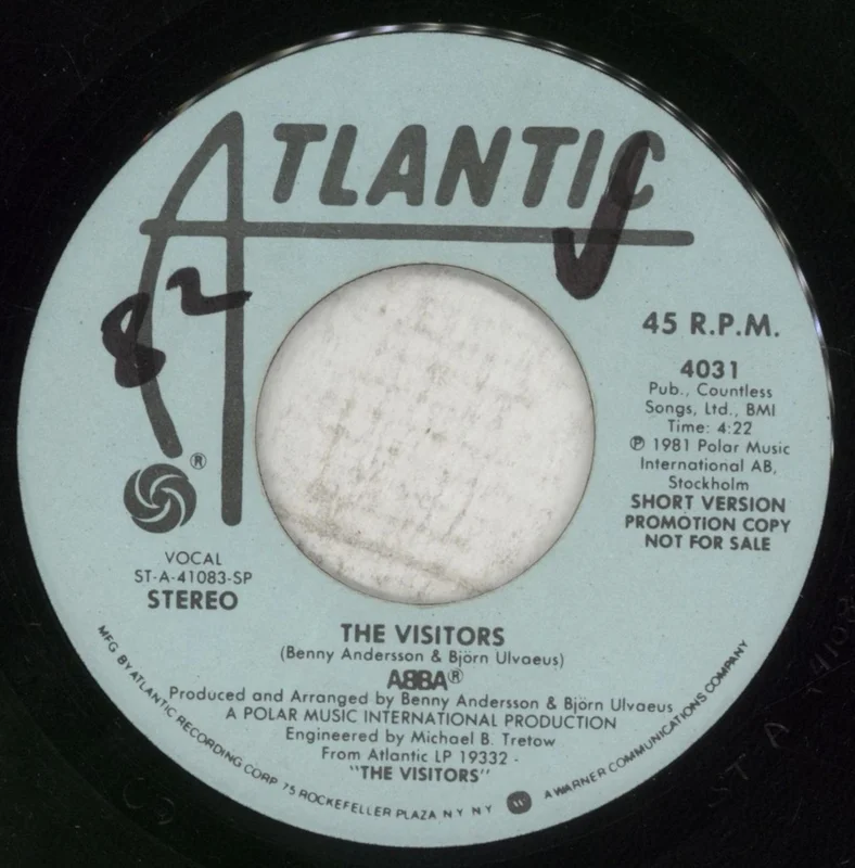 Abba The Visitors - WOL US Promo 7" vinyl