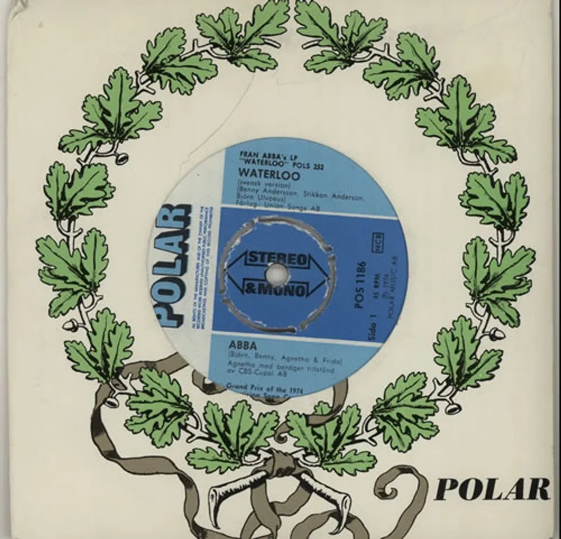 Abba Waterloo - Svensk version/4-prong Swedish 7" vinyl
