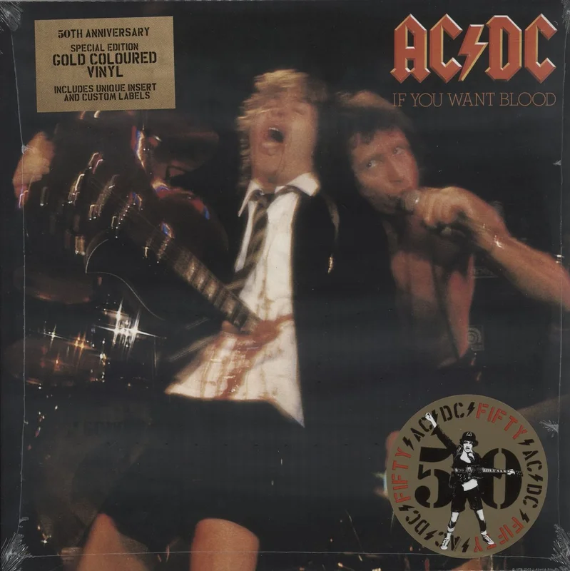 AC/DC If You Want Blood You've Got It - Gold Vinyl 50th Anniversary Edition - Sealed UK Vinyl LP