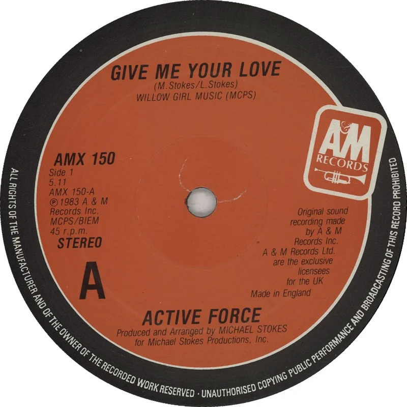 Active Force Give Me Your Love UK 12" vinyl