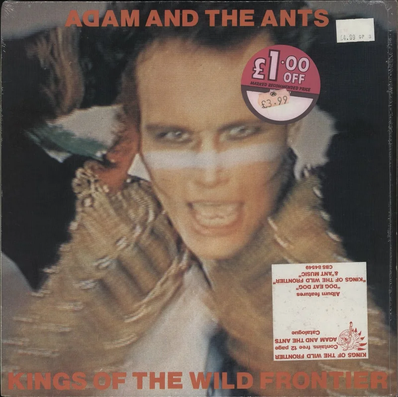Adam & The Ants Kings Of The Wild Frontier - Open shrink + hype sticker & booklet UK Vinyl LP