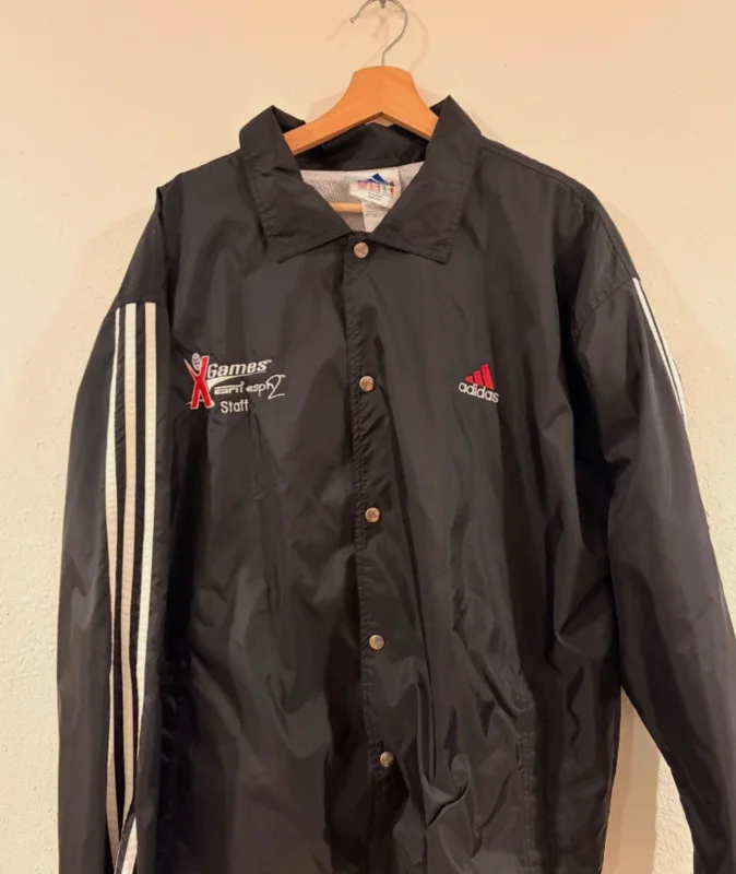 Adidas 1995 Snap Windbreaker Jacket X-Games Staff VTG Large Mens size L