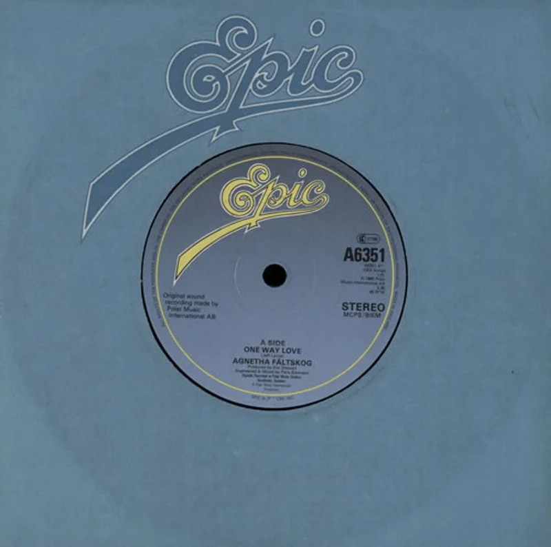 Agnetha Fltskog One Way Love UK 7" vinyl