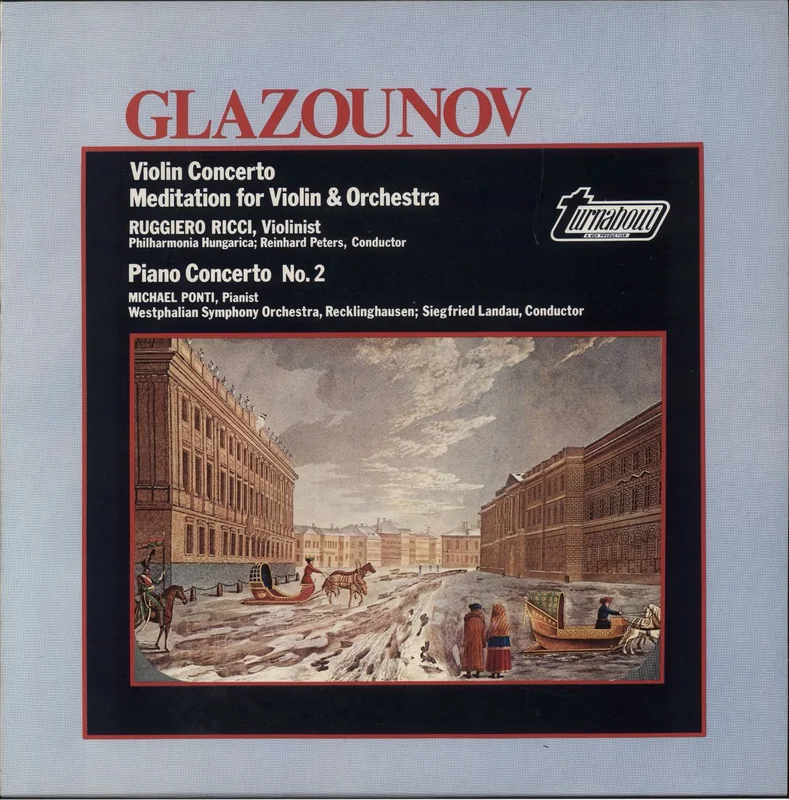 Alexander Konstantinovich Glazunov Glazunov: Violin Concerto / Meditation For Violin And Orchestra / Piano Concerto No. 2 UK Vinyl LP