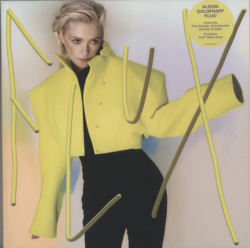 Alison Goldfrapp Flux - Acid Yellow Vinyl UK Vinyl LP