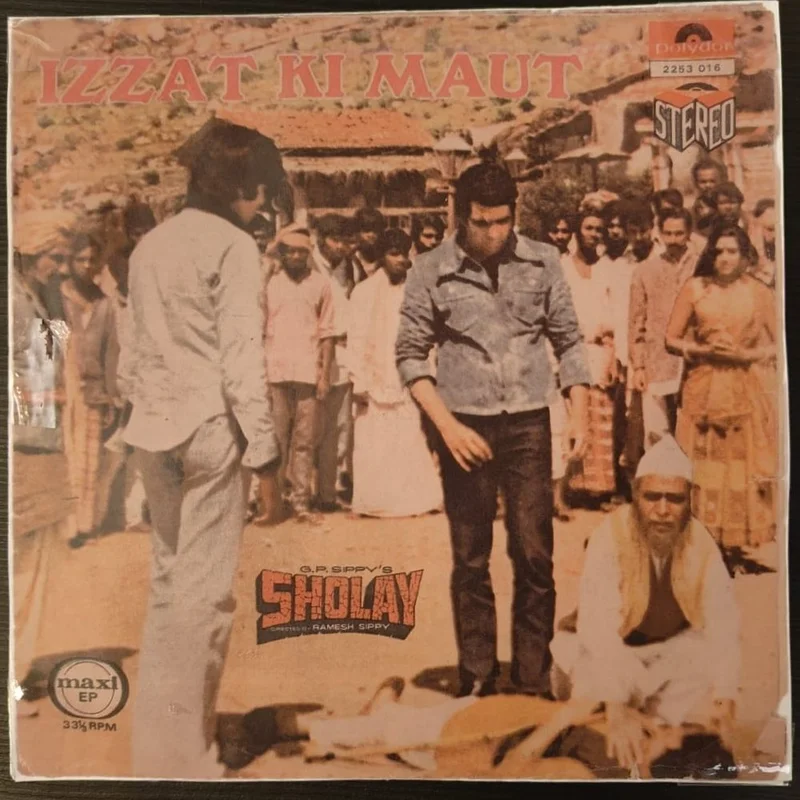 Amjad Khan, Sanjeev Kumar, Dharmendra, A.K. Hangal, Hema Malini Sholay - "Izzat ki maut" (7 Inch Disc - EP) (Used Vinyl - VG) NJ Marketplace
