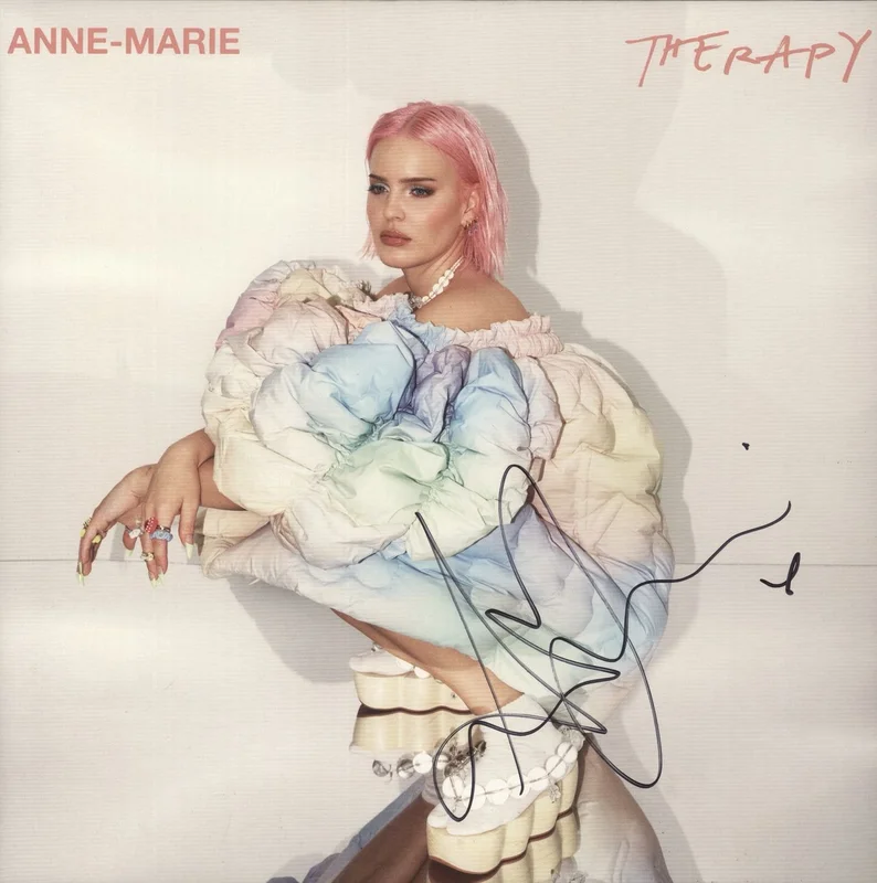 Anne-Marie Therapy - Pink Vinyl - Autographed UK Vinyl LP