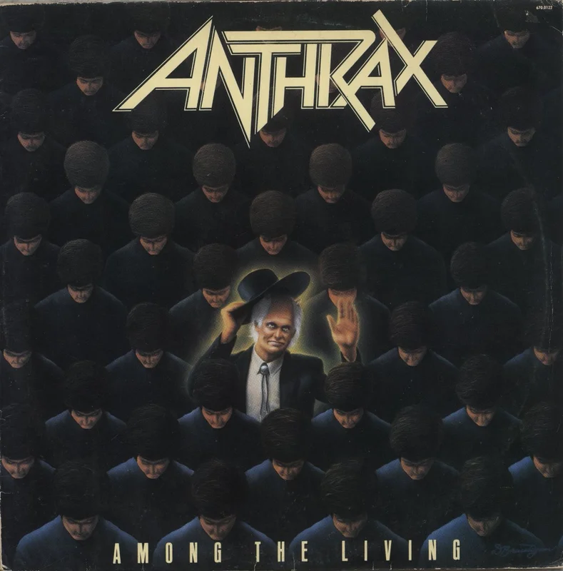 Anthrax Among The Living - Promo Stamp Brazilian Promo Vinyl LP