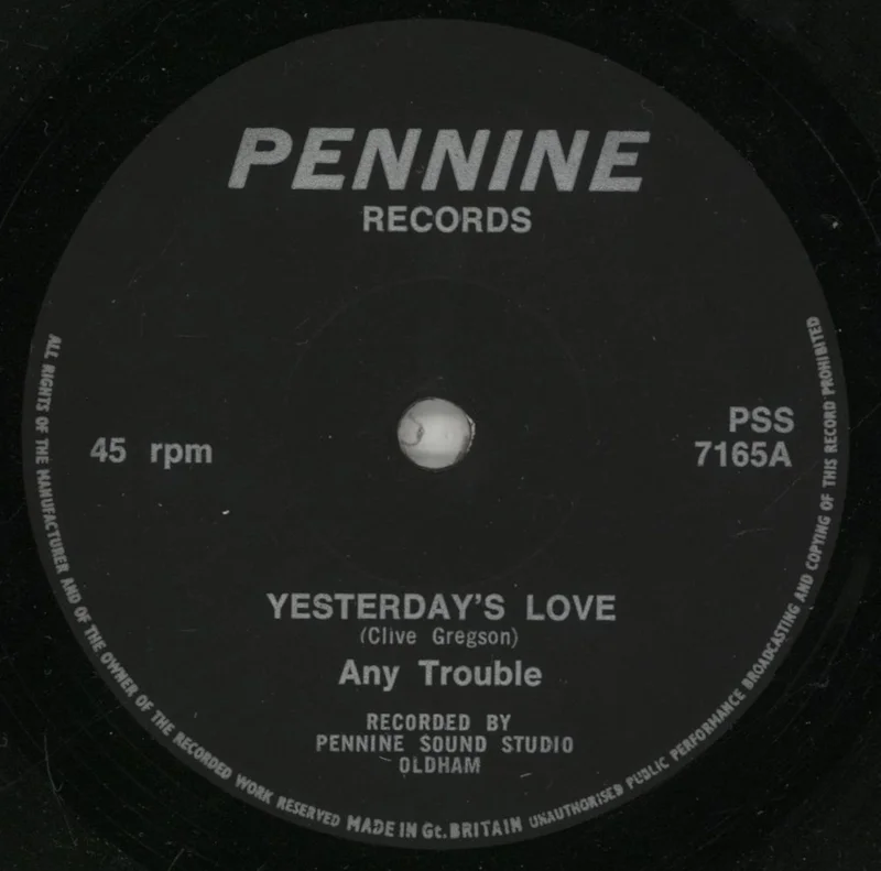 Any Trouble Yesterday's Love UK 7" vinyl