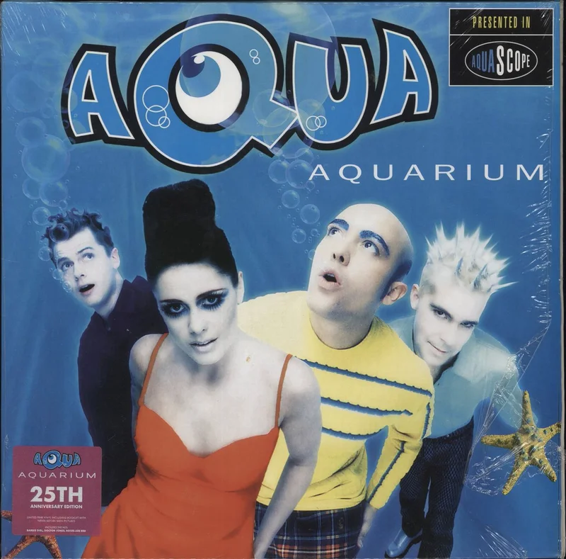Aqua Aquarium - 25th Anniversary Pink Vinyl - Shrink UK Vinyl LP